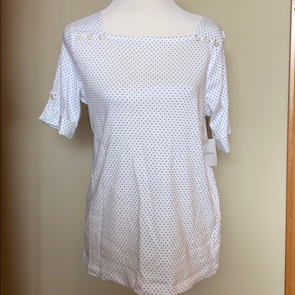 Croft and barrow polka dot top